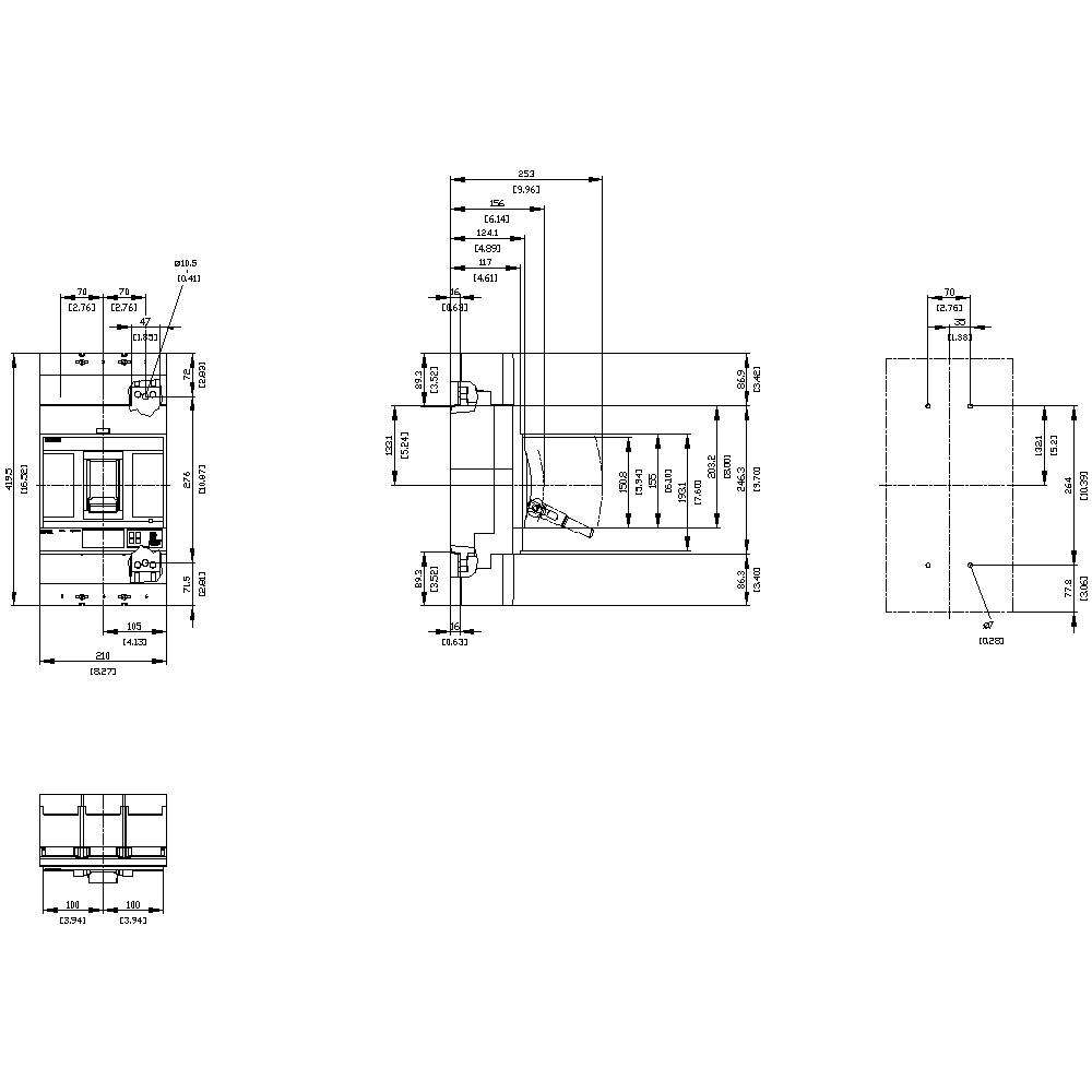 Siemens 3VA6580-5KQ36-2AA0 Leistungsschalter 1 St.