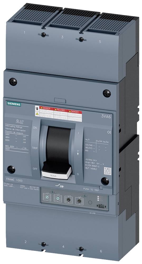 Siemens 3VA6580-7HN36-0AA0 Leistungsschalter 1St.