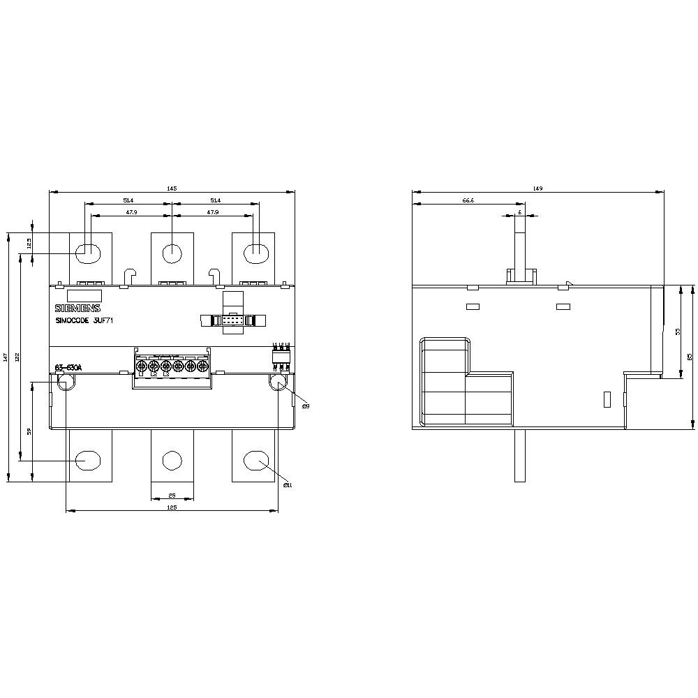Siemens 3UF71241BA010 3UF7124-1BA01-0 SPS-Strom-/Spannungserfassungsmodul