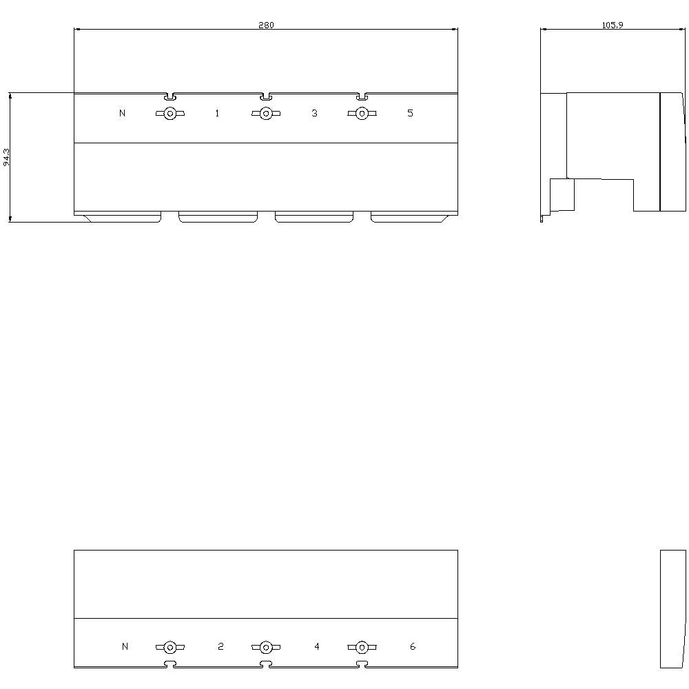 Siemens 3VA9601-0WE40 Klemmenabdeckung 1St.