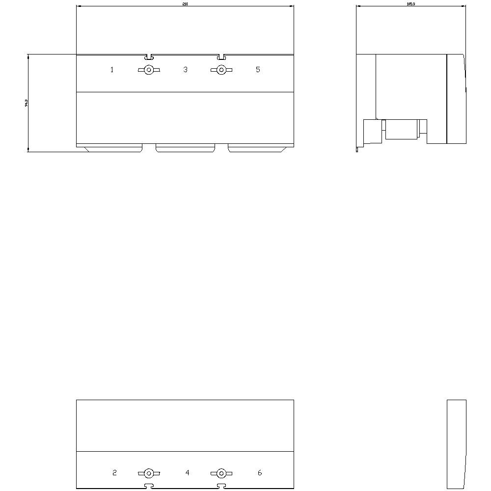 Siemens 3VA9603-0JJ43 Rundleiteranschlussklemme 1St.