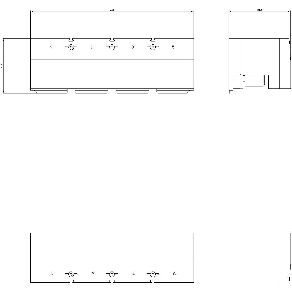 Siemens 3VA9604-0JC43 Rundleiteranschlussklemme 1St.