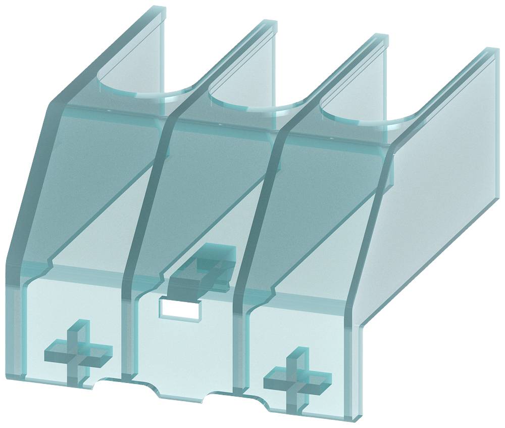 Zwei transparente blaue Kunststoffhalter mit Kreuzmarkierungen, geeignet zur Aufnahme zylindrischer Objekte wie Batterien oder Röhren.