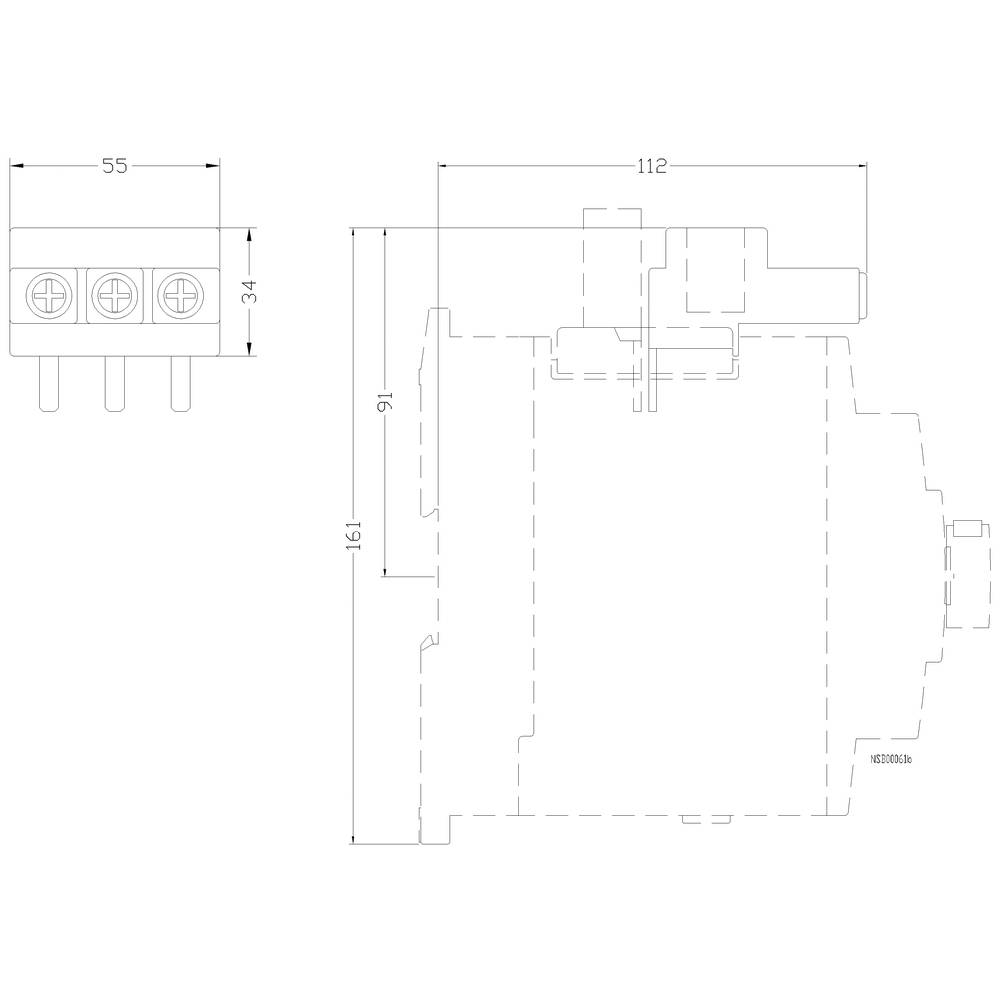 Siemens 3RV1935-5A Einspeiseklemme 1 St.