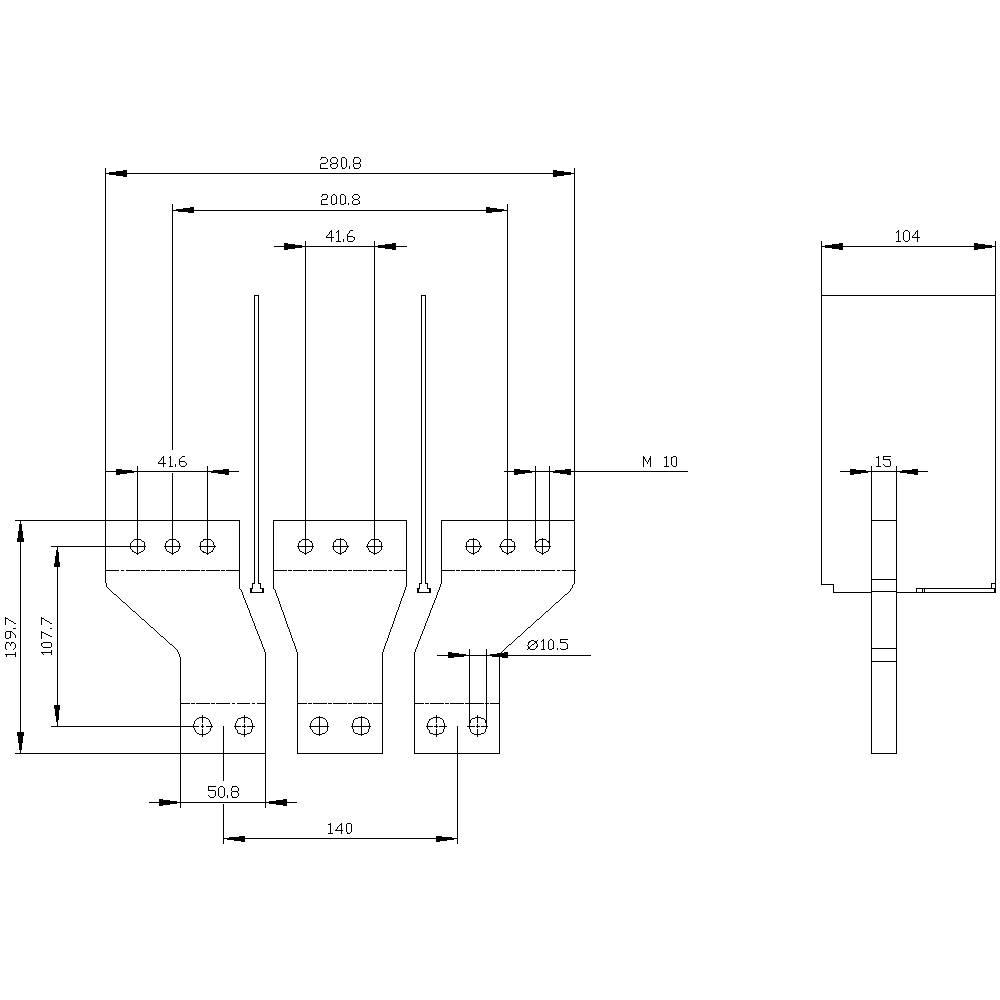 Siemens 3VA9603-0QC00 Anschlussverlängerung 1St.