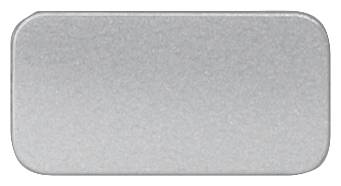 Rechteckiges, flaches, silbergraues Objekt, möglicherweise eine Metallplatte oder ein Magnet. Oberfläche zeigt eine matte Textur.