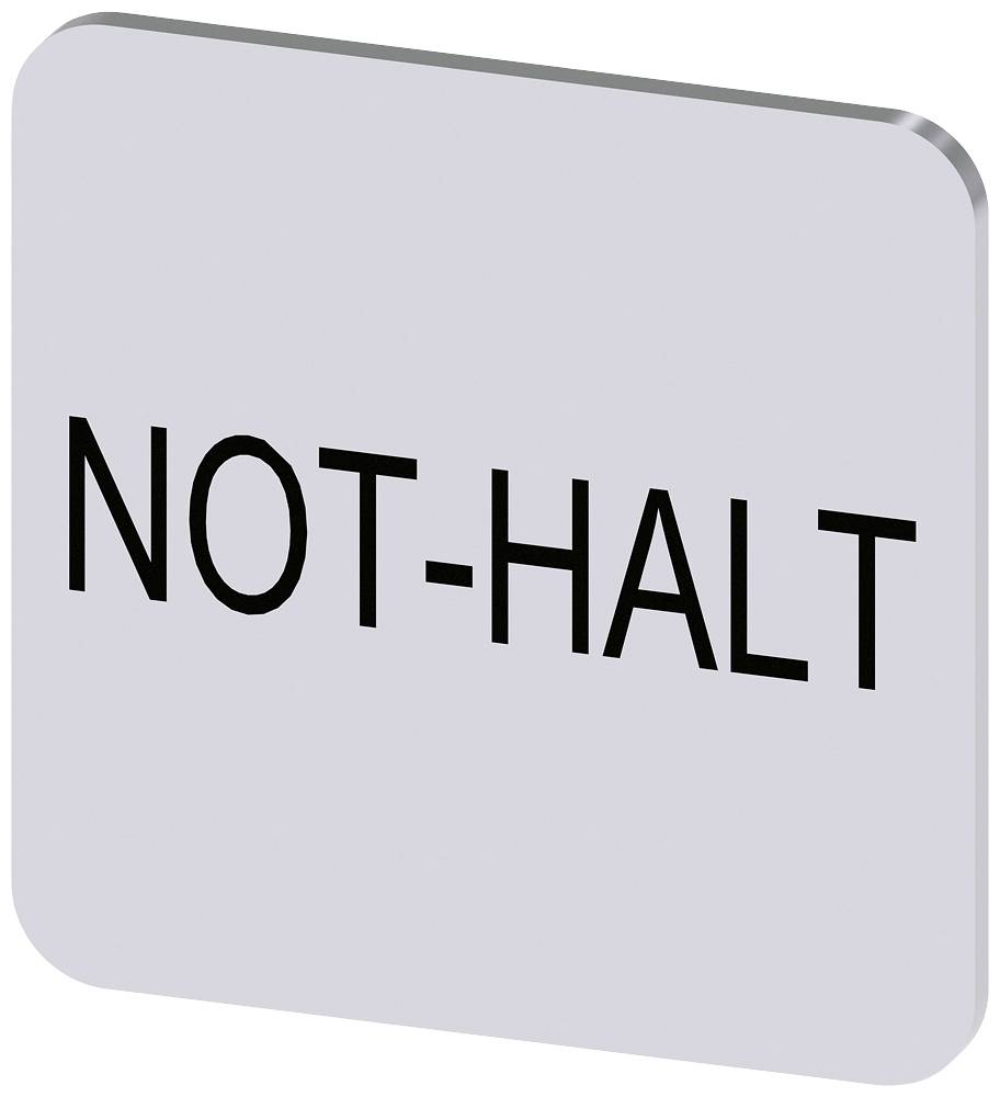 Ein quadratisches Schild mit der Aufschrift 'NOT-HALT'.