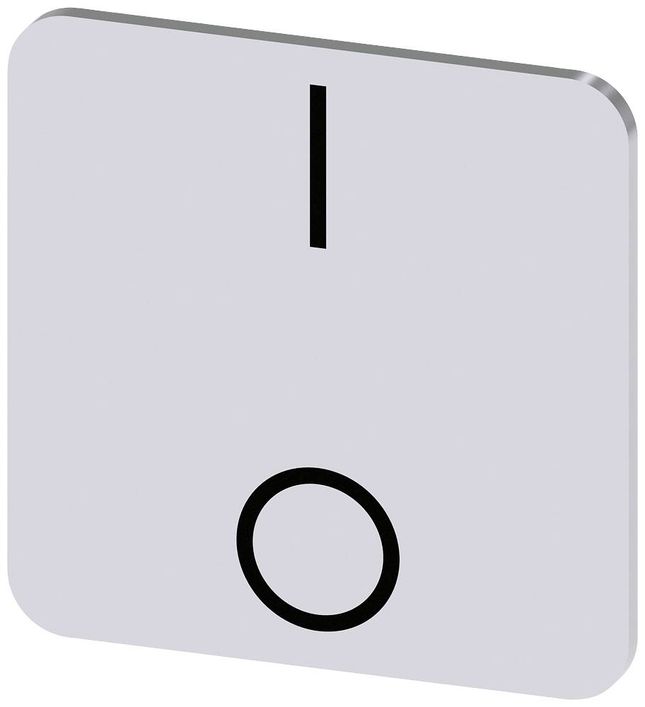Quadratischer Schalter mit 'I' oben und 'O' unten, symbolisiert Ein- und Ausschalten.