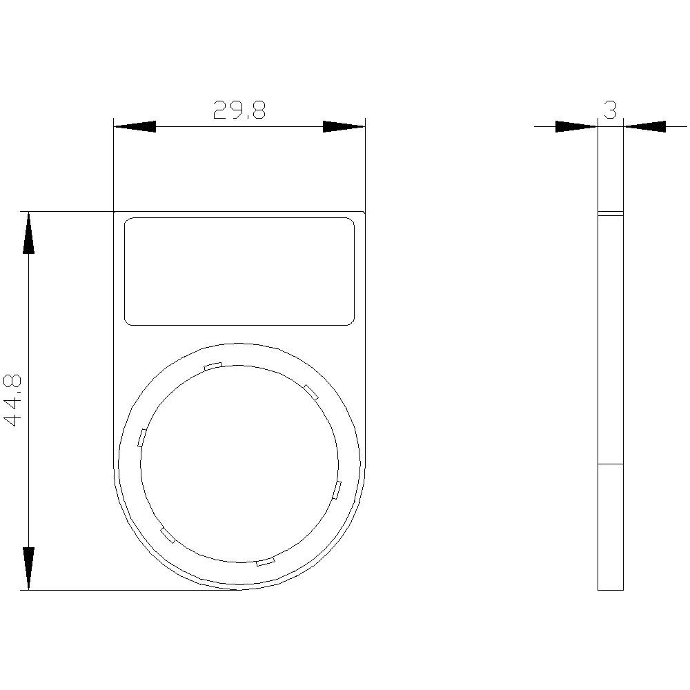 Siemens 3SU1900-0AG10-0AA0 3SU19000AG100AA0 Bezeichnungsschild 10St.