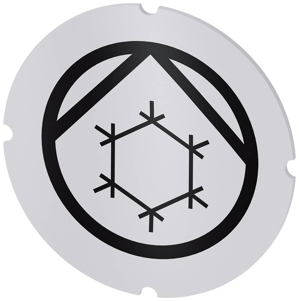 Symbol eines Schneeflockenmotivs in einem Kreis, das auf Kühlgeräte oder kältebezogene Produkte hinweisen könnte.