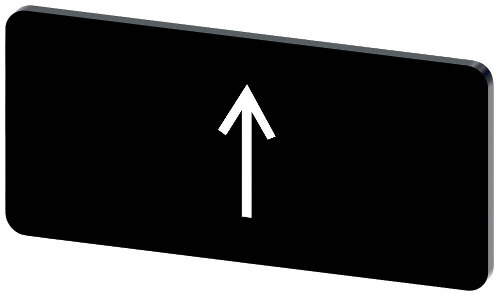 Schwarzes Schild mit weißem Pfeil, der nach oben zeigt.