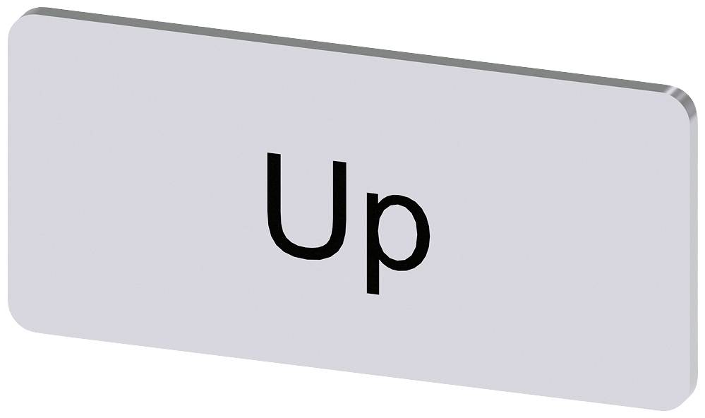 Rechteckiges Schild mit der Aufschrift 'Up', weist nach oben.
