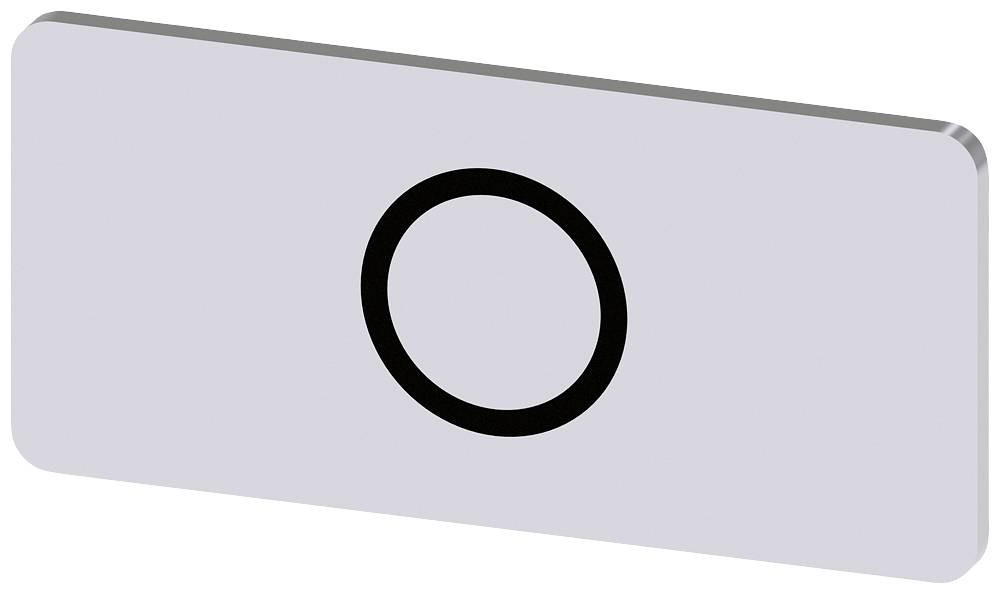 Ein weißes Rechteck mit einem schwarzen Kreis in der Mitte, symbolisiert einen Knopf oder Schalter. Keine zusätzlichen Informationen.