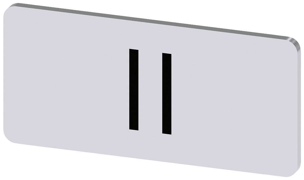 Rechteckiges Schild mit zwei vertikalen schwarzen Linien auf weißem Hintergrund.