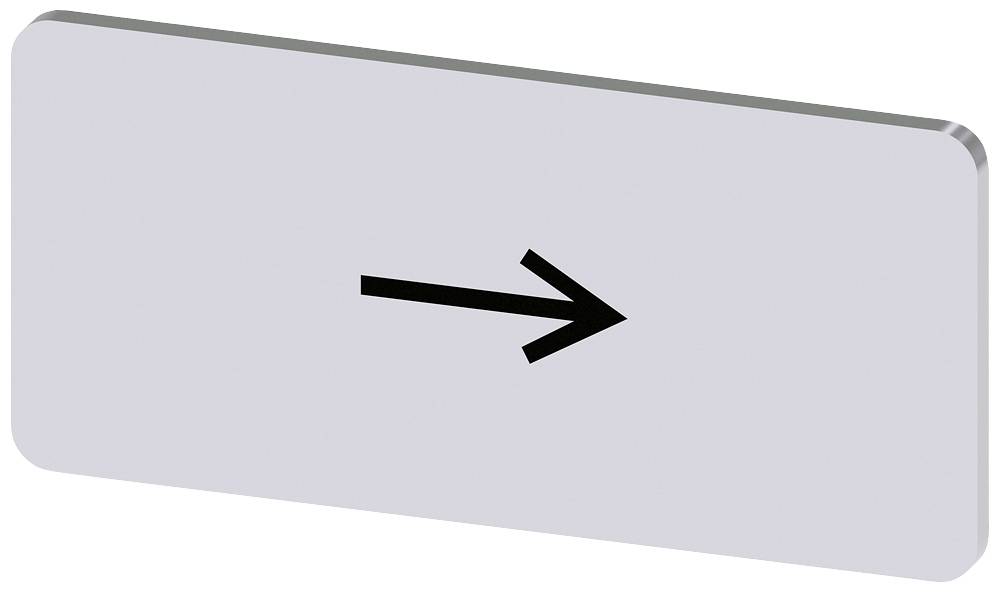 Weißes rechteckiges Schild mit einem schwarzen Pfeil, der nach rechts zeigt.