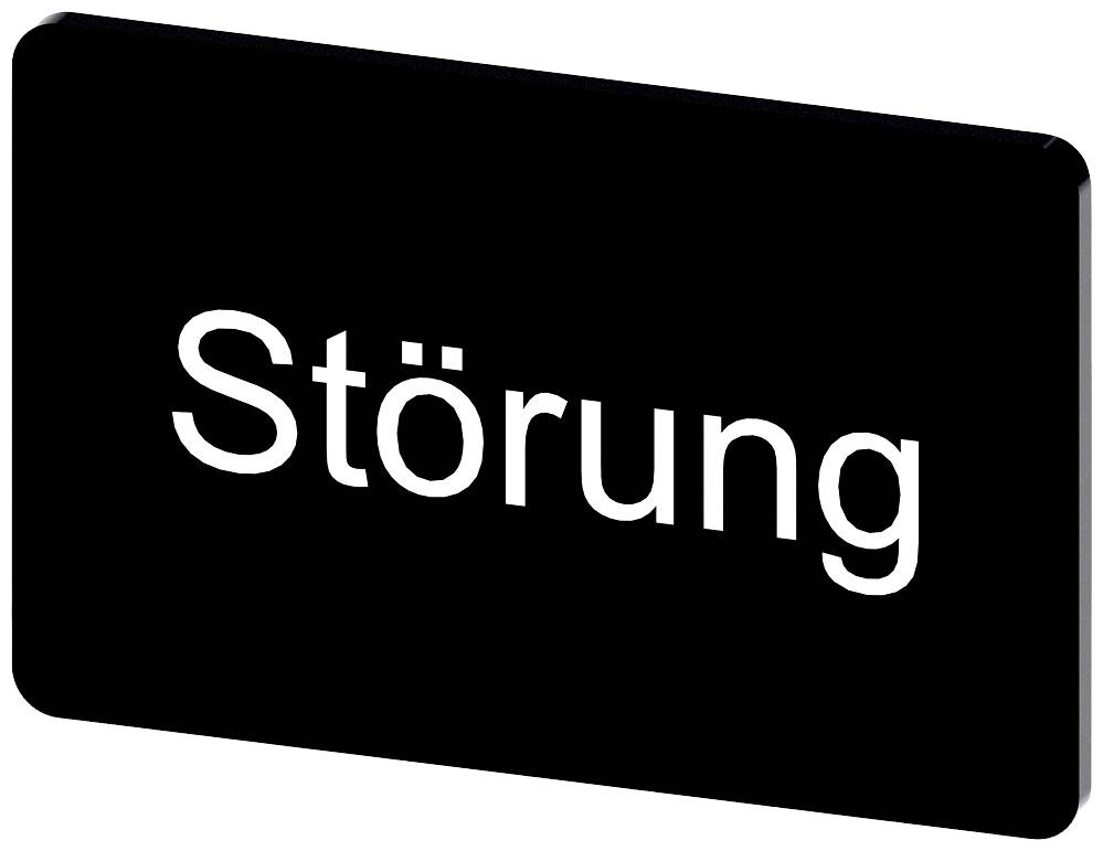 Schwarzes Schild mit weißem Text 'Störung', möglicherweise ein Hinweis auf eine technische oder betriebliche Unterbrechung.