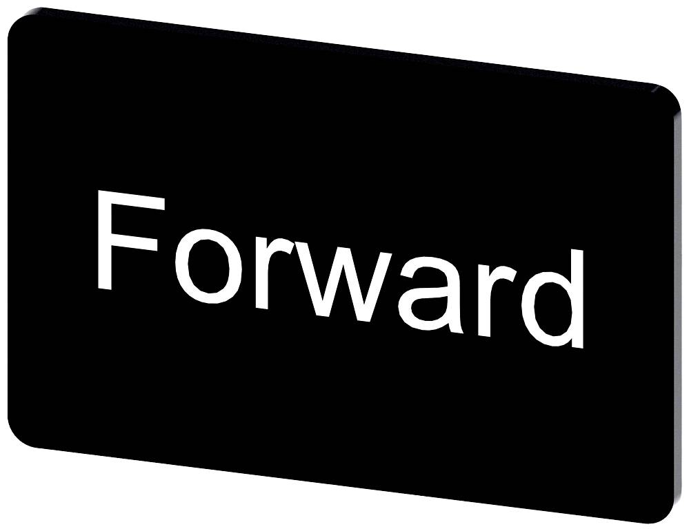 Schwarzer Hintergrund mit dem weißen Schriftzug 'Forward'.