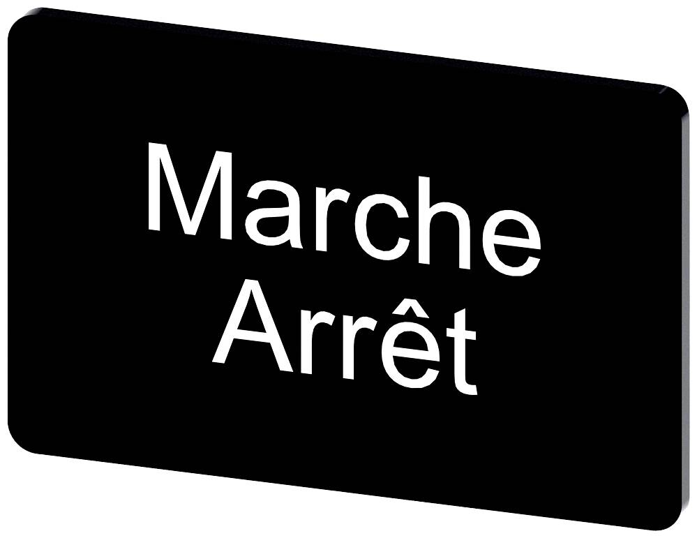 Tastenschalter mit der Beschriftung: Marche, Arrêt.