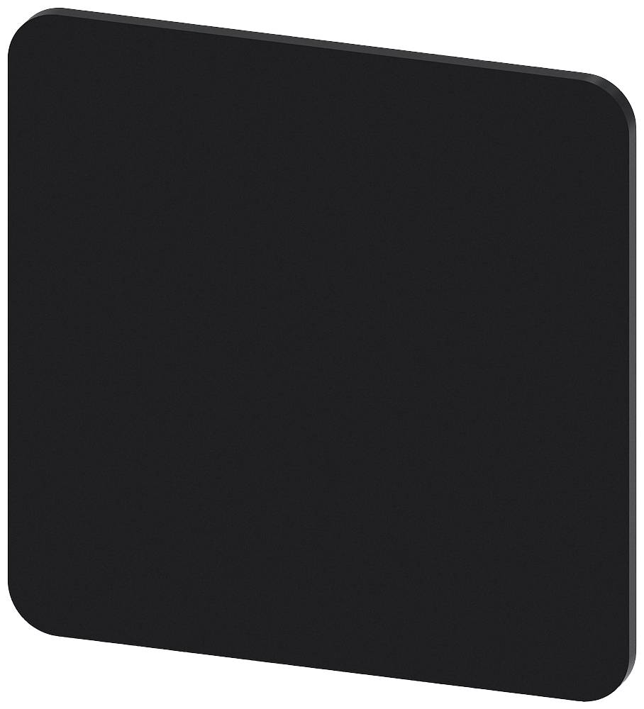Eine schwarze, quadratische Fläche mit abgerundeten Ecken.