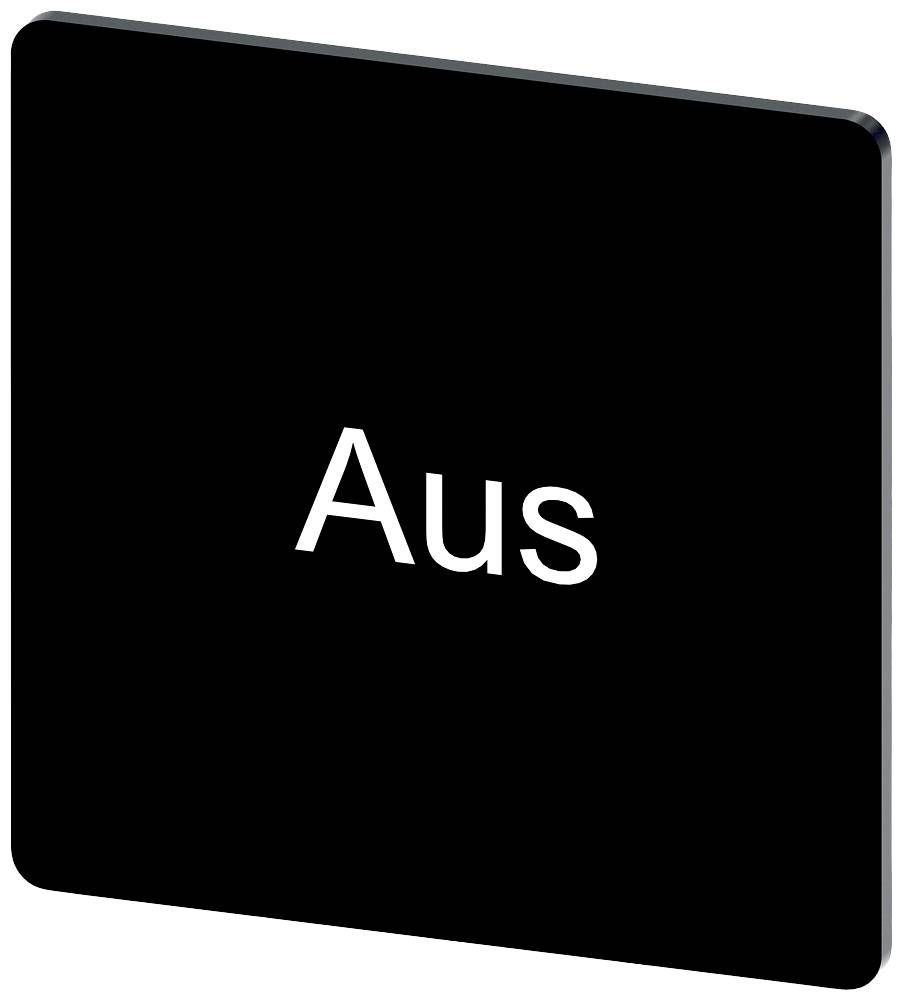 Schwarzer Schalter mit der weißen Aufschrift 'Aus', zeigt den ausgeschalteten Zustand an.