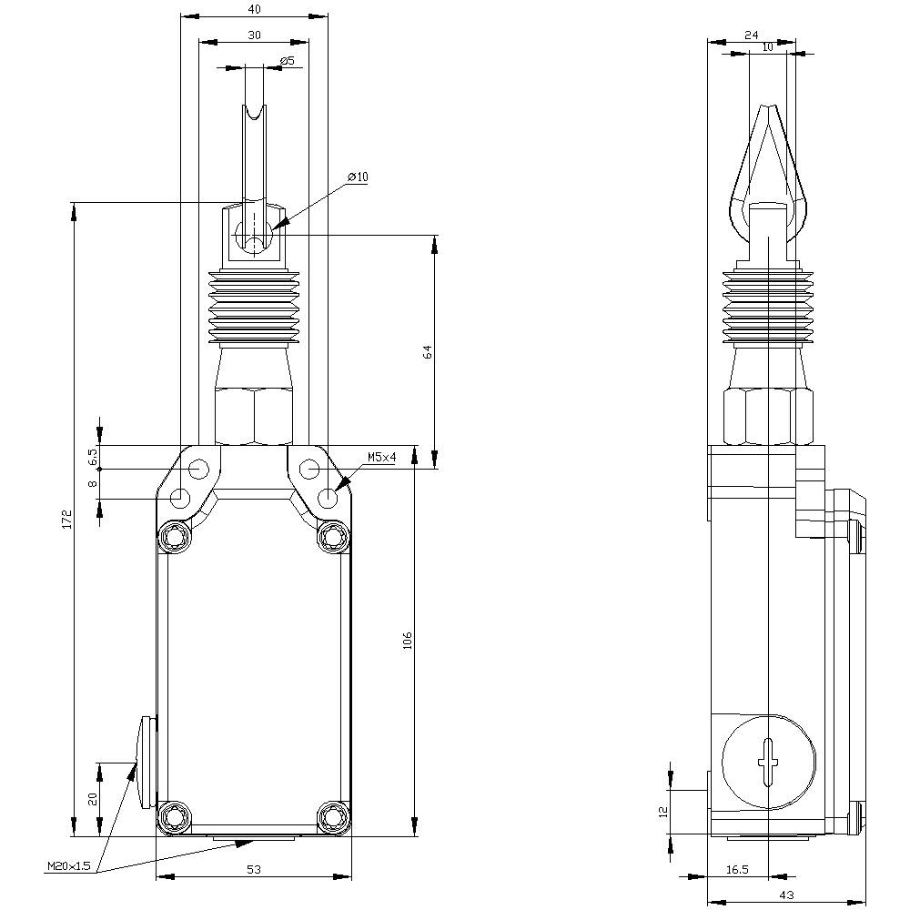Siemens 3SE7120-2DD01-1AS7 Seilzugschalter 1St.