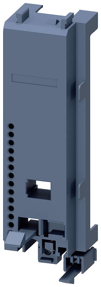 Graues, rechteckiges Kunststoffgehäuse mit Öffnungen und Befestigungsstellen, vermutlich ein Teil eines technischen Geräts.