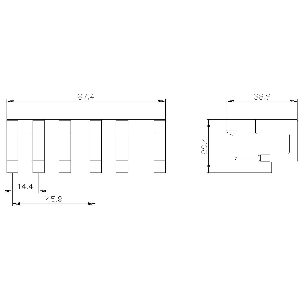 Siemens 3RA2923-3DA2 Verdrahtungsbaustein 5St.