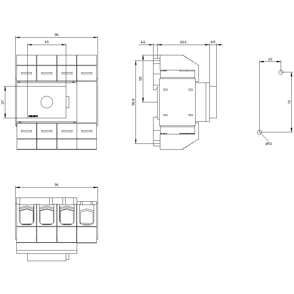 Siemens Lasttrennschalter 3KD06402LG203