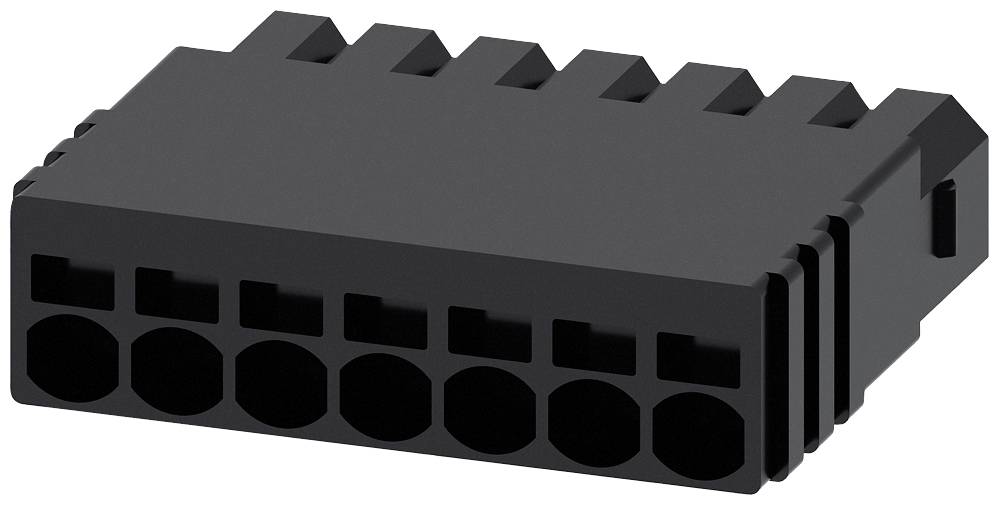 Ein schwarzer 8-Pin-Stecker für Computerhardware, typischerweise zur Verbindung mit einem Motherboard oder anderer elektronischer Komponenten.