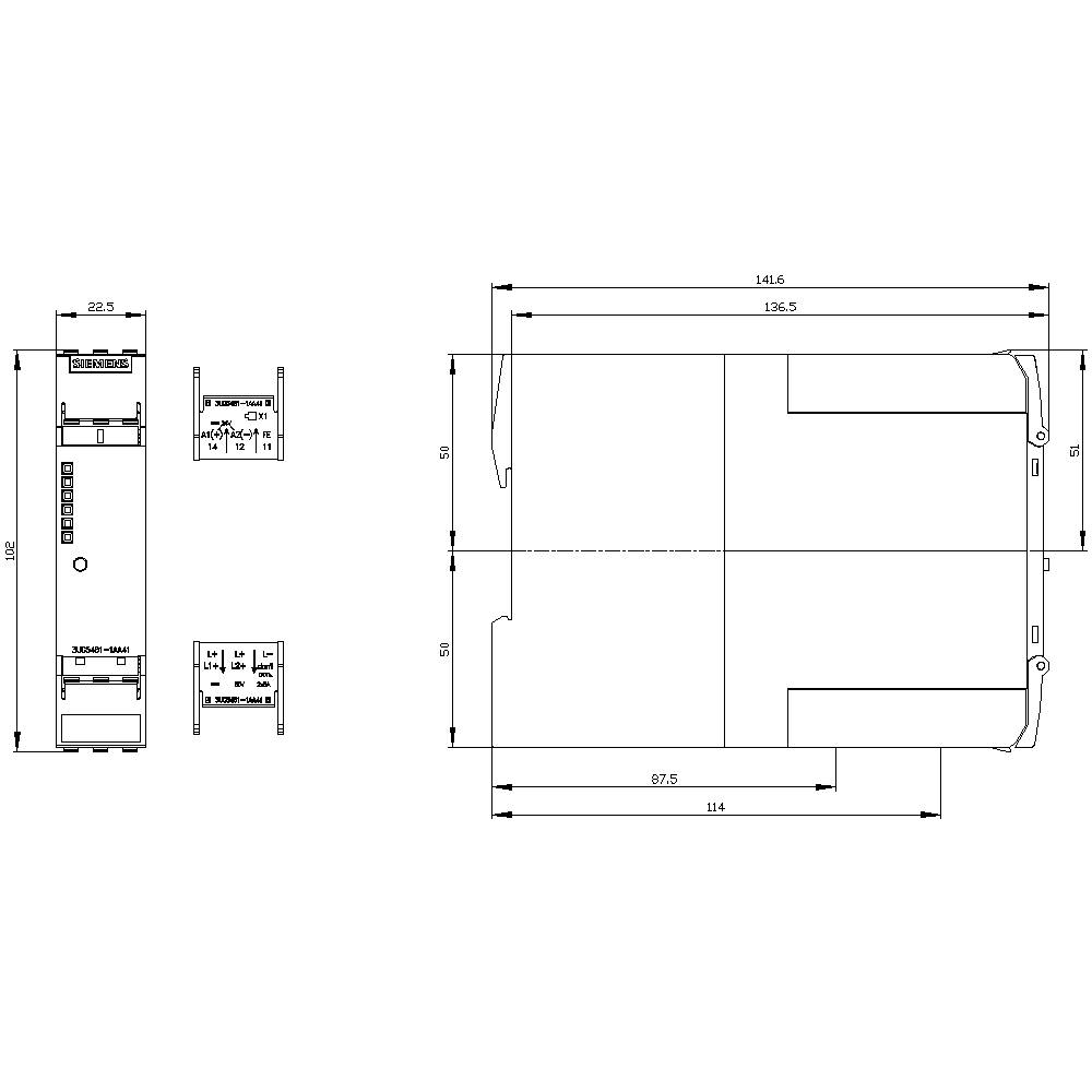 Siemens 3UG5461-1AA41 Überwachungsrelais