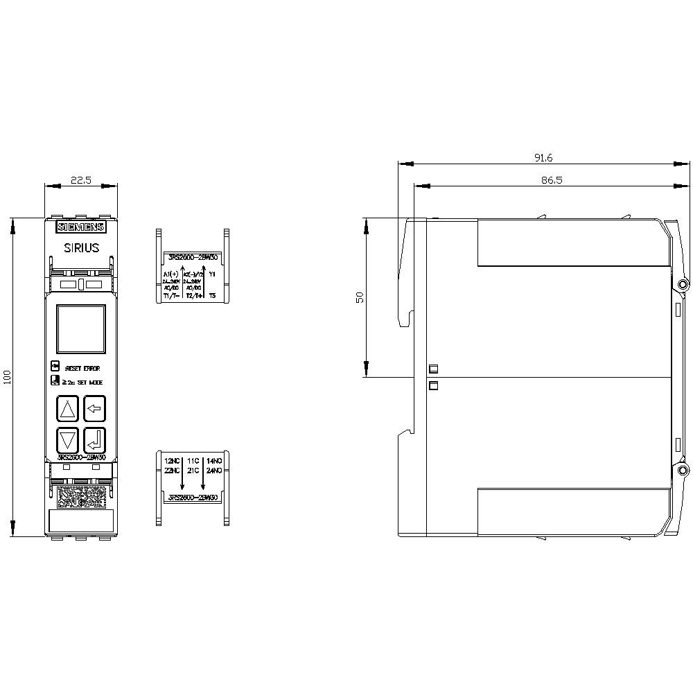 Siemens 3RS2600-2BW30 Temperatur-Überwachungsrelais