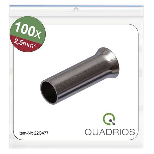 Quadrios 22C477 Aderendhülse 2.5mm² Unisoliert 100St.