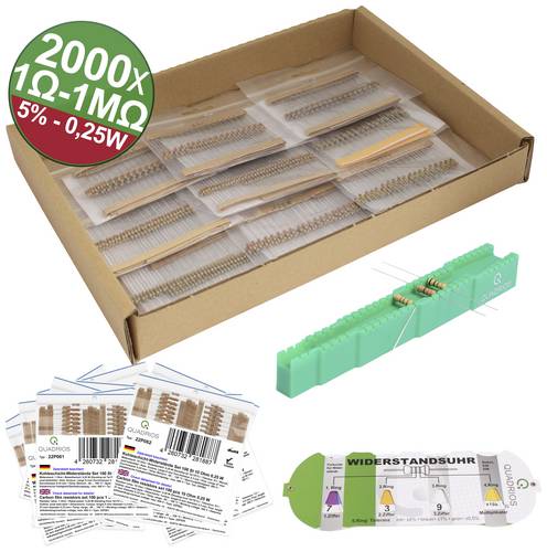 Quadrios 23P127 23P127 Kohleschicht-Widerstand axial bedrahtet 0.25 W 5 % 2000 St.
