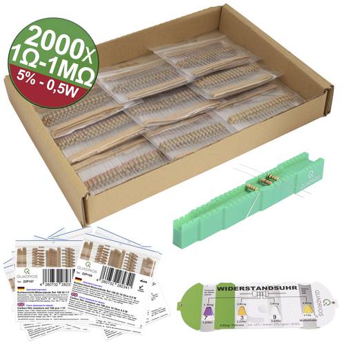 Quadrios 23p128 23p128 Resistenza A Film Di Carbone Assiale 0.5 W 5 % 2000 Pz.