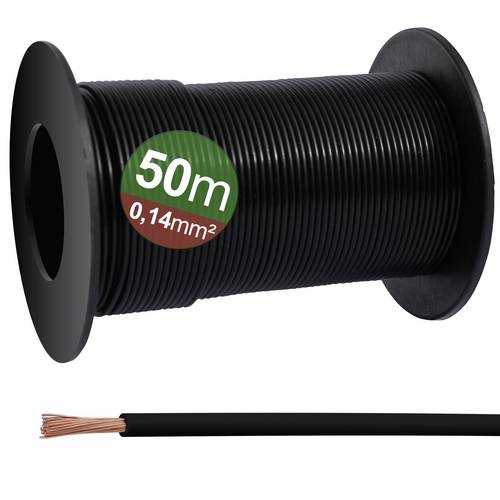 Quadrios 23cw021 Filo Singolo 0.14 Mm² Nero 50 M
