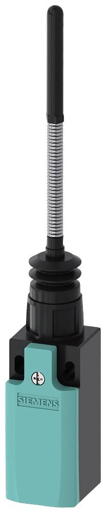 Ein rechteckiger, türkisfarbener Sensor mit einem langen, schwarzen Schaft oben. Der Schaft hat eine Feder zur Dämpfung.