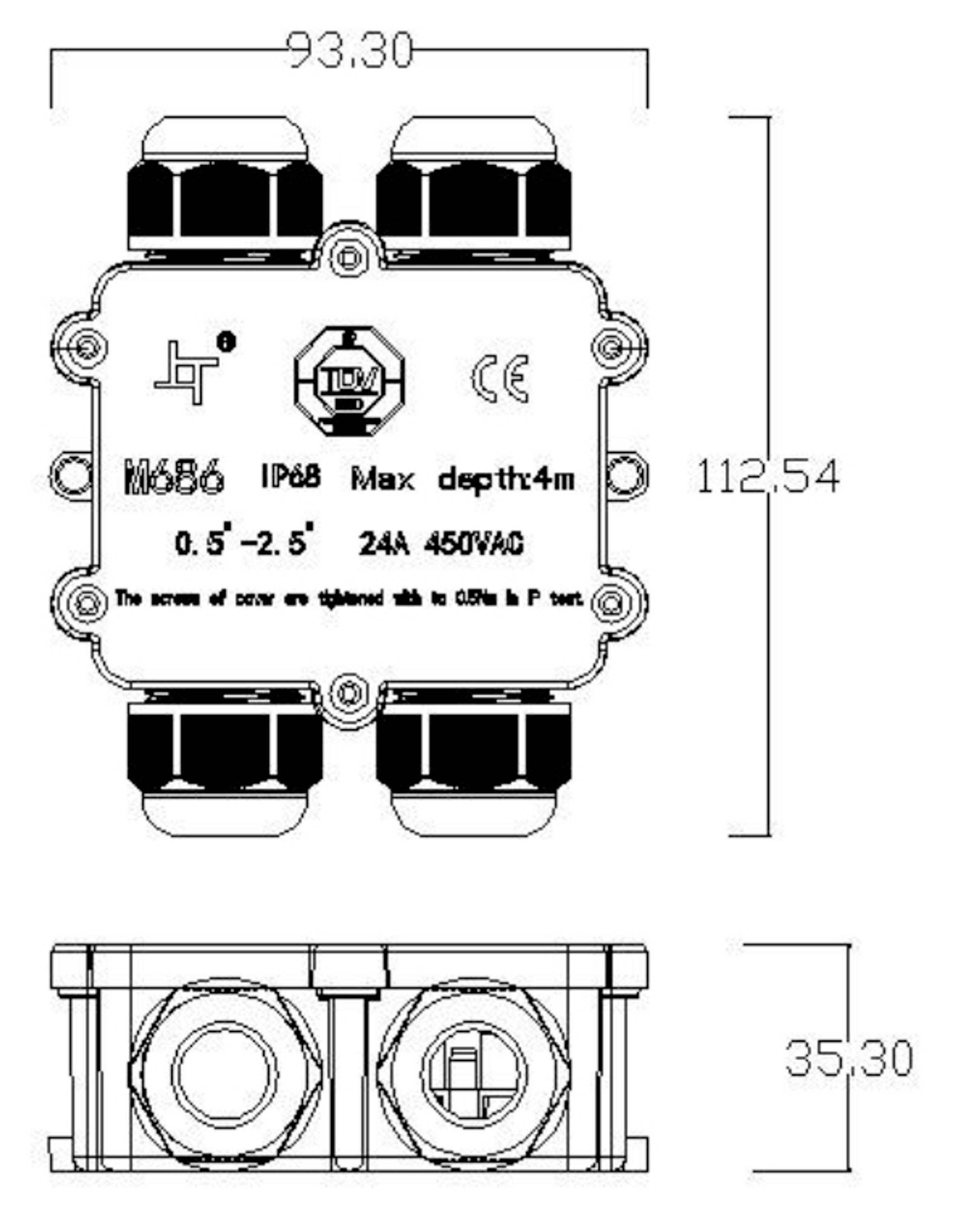 Boxexpert BXPJSGH687-3 Abzweigdose (L x B x H) 35 x 112 x 93mm 1St.
