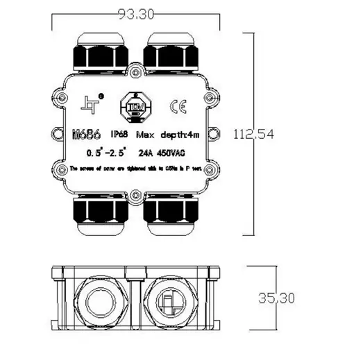 Boxexpert BXPJSGH687-3 Abzweigdose (L x B x H) 35 x 112 x 93mm 1St. Boxexpert BXPJSGH687-3 Abzweigdose (L x B x H) 35 x 112 x 93mm 1St.