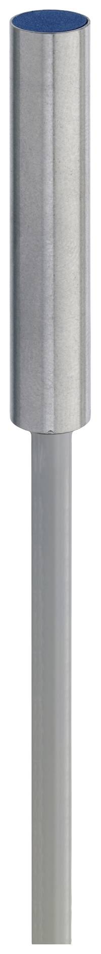 Ein schlanker Metallstab steht vertikal mit einem blauen oberen Ende.