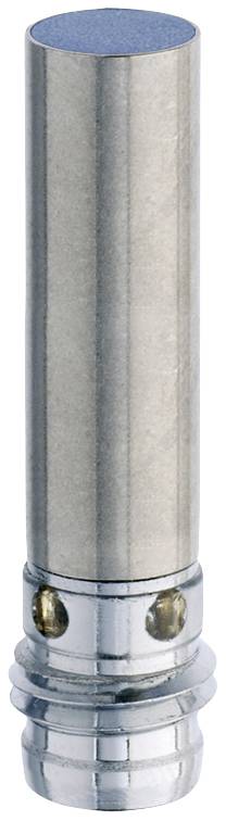 Ein langer, zylindrischer Metallstift mit glatter Oberfläche und zwei kleinen Löchern nahe einem Ende.