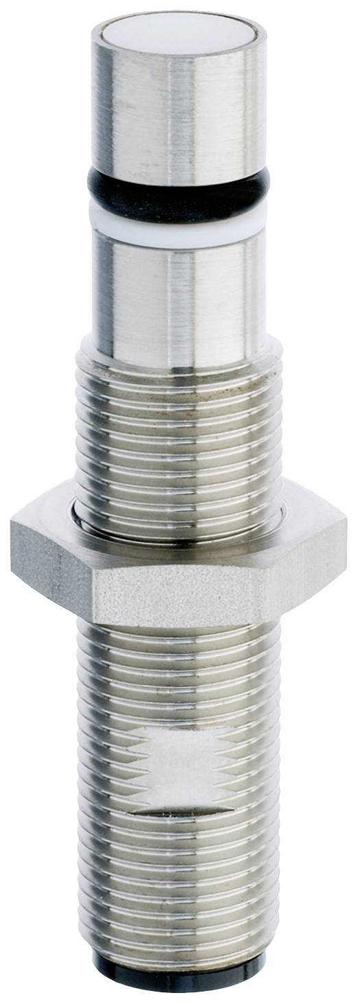 Ein zylindrischer Metall-Sensor, typischerweise für industrielle Anwendungen.