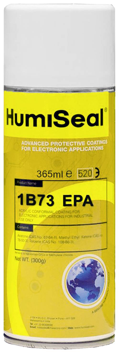 Gelbe Spraydose 'HumiSeal 1B73 EPA', 365 ml. Schützt Elektronik mit einer speziellen Beschichtung. Enthält 300 g.