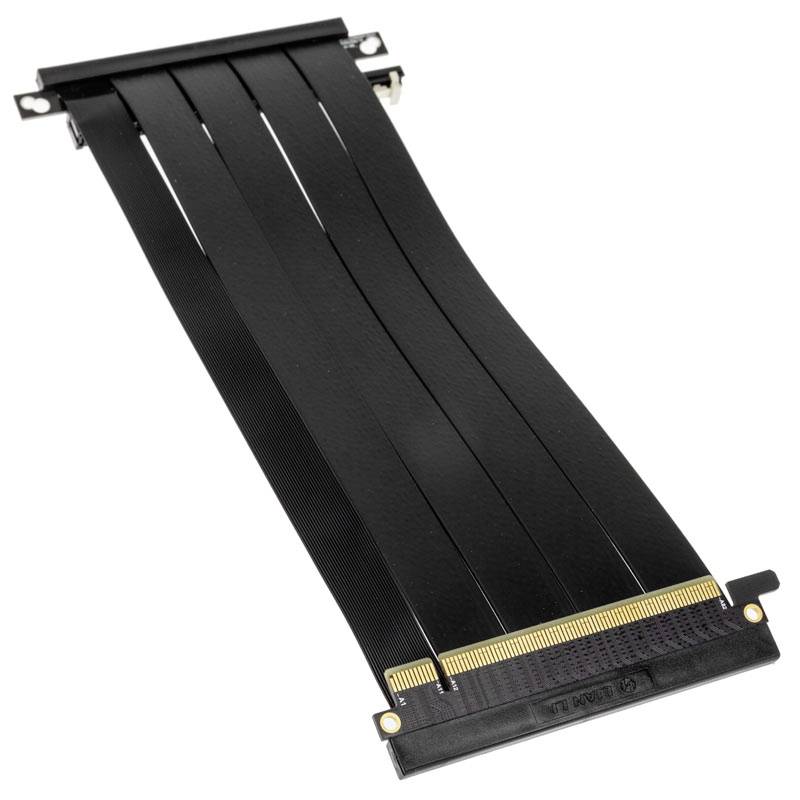 Lian Li PCIe Riser Kabel PCIe 1.0, PCIe 2.0, PCIe 3.0, PCIe 4.0 PCIe x16 Stecker, PCIe x16 Buchse 24 cm Schwarz PW-PCI-4-24X