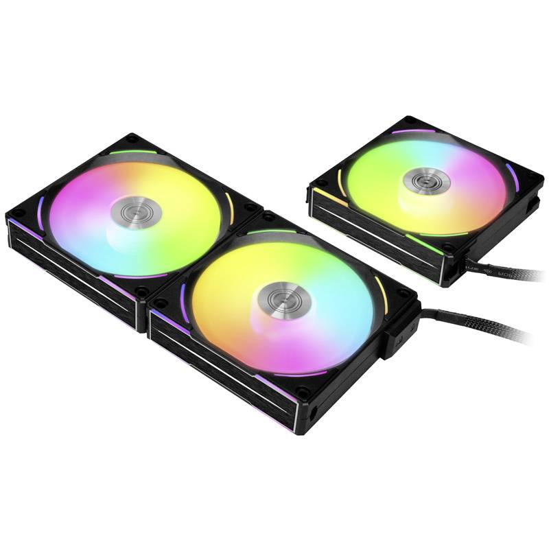 Lian Li UNI FAN AL120 V2 ARGB PWM PC-Gehäuse-Lüfter Schwarz (B x H x T) 120 x 120 x 28 mm