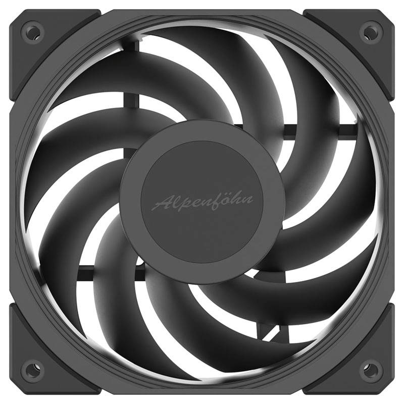 Alpenföhn 120 Jetstream PWM PC-Gehäuse-Lüfter Schwarz (B x H x T) 120 x 120 x 27 mm