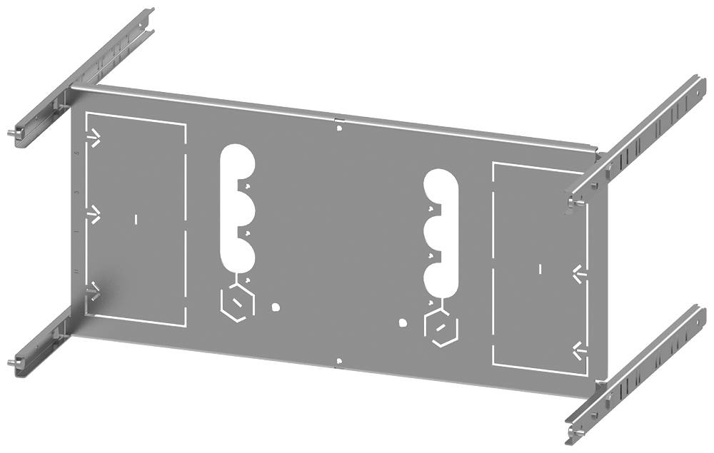 Siemens SIVACON S4 Montageplatte 3VA23 (400A), 4-polig, Festeinbau, H: 250mm B: 600mm 8PQ6000-8BA25 Inhalt: 1St.