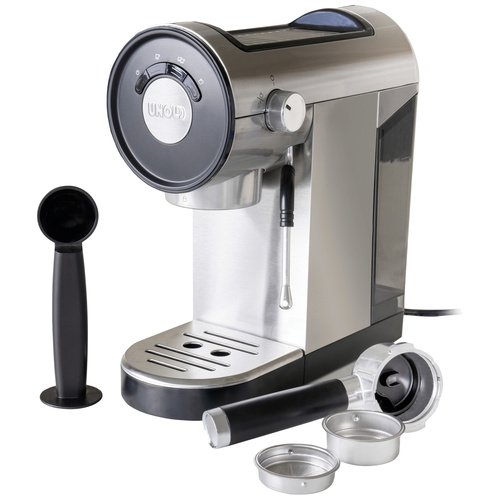 Unold Piccopresso Espressomaschine mit Siebträger Edelstahl, Schwarz 1360 W