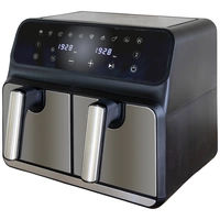 Unold TWIN ZONE Heißluft-Fritteuse 8l 1700W 2 getrennte Temperaturregler Schwarz, Edelstahl Unold TWIN ZONE Heißluft-Fritteuse 8l 1700W 2 getrennte Temperaturregler Schwarz, Edelstahl