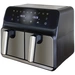 Unold TWIN ZONE Heißluft-Fritteuse 8l 1700W 2 getrennte Temperaturregler Schwarz, Edelstahl Unold TWIN ZONE Heißluft-Fritteuse 8l 1700W 2 getrennte Temperaturregler Schwarz, Edelstahl