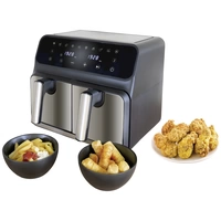 Unold TWIN ZONE Heißluft-Fritteuse 8l 1700W 2 getrennte Temperaturregler Schwarz, Edelstahl Unold TWIN ZONE Heißluft-Fritteuse 8l 1700W 2 getrennte Temperaturregler Schwarz, Edelstahl